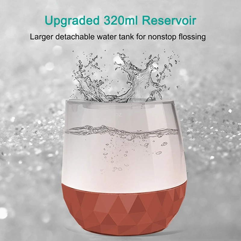 

Water Floss Portable Oral Irrigator 3 Modes 4 Replaceable Jet Heads Rechargeable Waterproof Tooth Cleaner