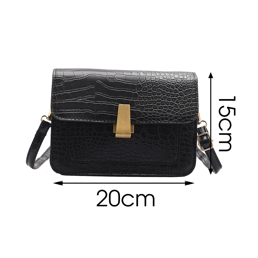 

Vintage Crocodile Pattern Women Crossbody Bags Luxury Female Designer Tote Handbags High Quality Pu Leather Ladies Shoulder Bags