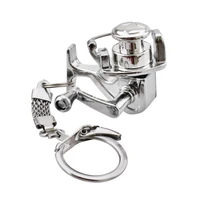40hotalloy reel drum pendant keychain key ring mini miniature sea fishing tackle