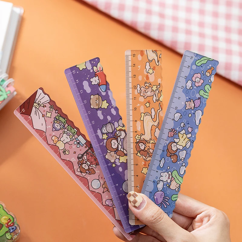

8PCS/LOT afternoon agoo series lovely drawing measuring acrylic ruler