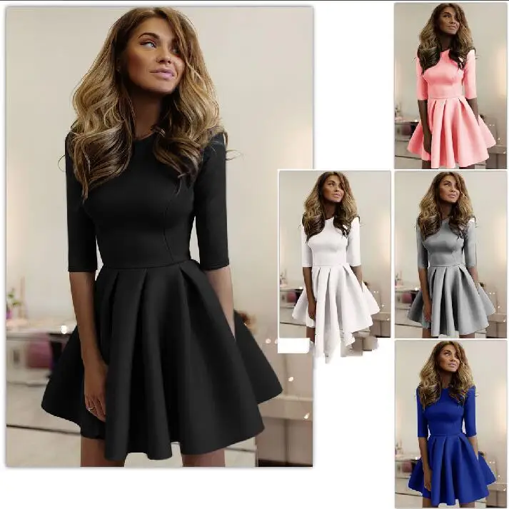 

Zoulv Elegant O -Neck Short Sleeve Women Bubble Cute Dress Fashion Summer Dress Club Party Dresses for Women Clothing Vestido