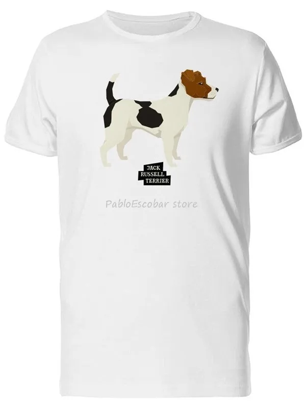 Джек Рассел терьер милая собака Мужская футболка хлопковая летние топы