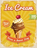 ice cream have a sweet day large metal tin sign poster vintage style plaque tin ceiling tiles