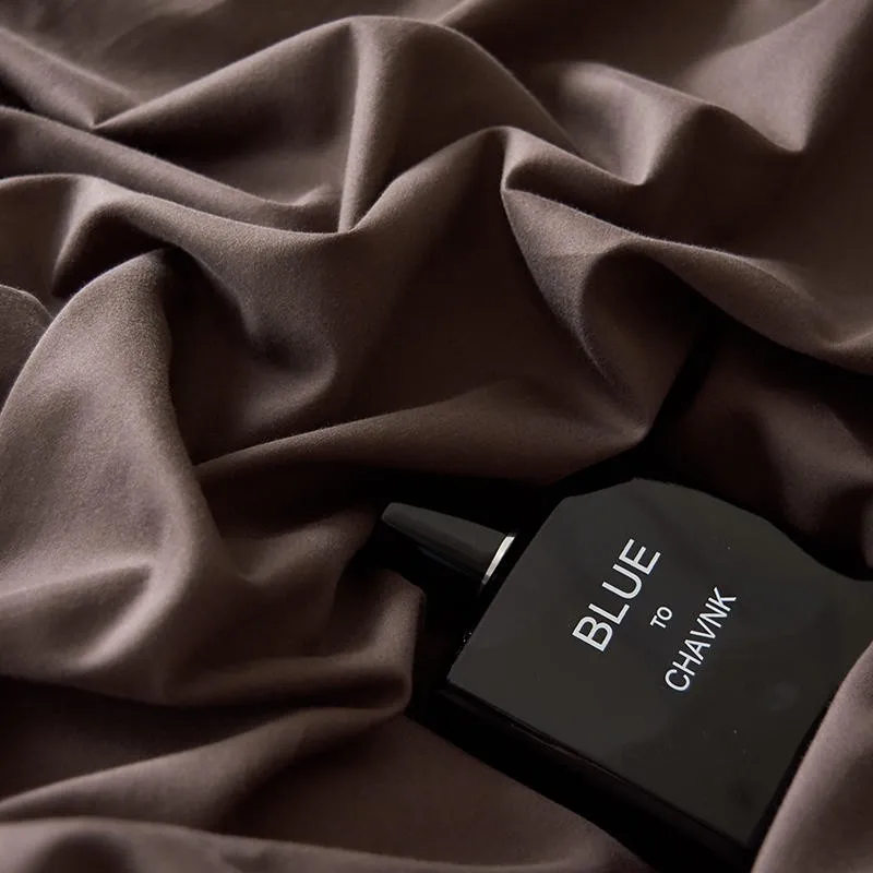 

4Pcs Duvet Cover Set Queen King Soft Brushed Cotton Patchwork Coffee Grey Patchwork Vintage Bedding Set 1 BedSheet 2Pillowcases