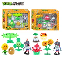 genuine plants vs zombies 2 catapult toys set 5 pack double headed sunflower pea shooter pirate captain zombie figure model doll