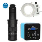 Регулируемое увеличение 130X 200X 250X зум C-образное Крепление объектива HDMI-совместимый VGA промышленный видеомикроскоп камера PCB пайка