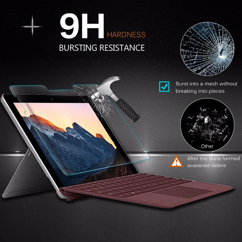 Закаленное стекло 9H для Microsoft Surface Pro 8 7 X 6 5 4 12 3 Go 2 Защитная пленка экрана планшета