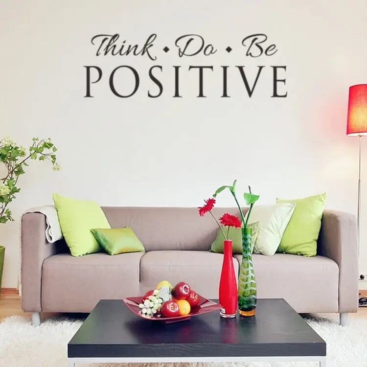 Новое поступление надпись Think Do Be позитивная Наклейка на стену съемные наклейки