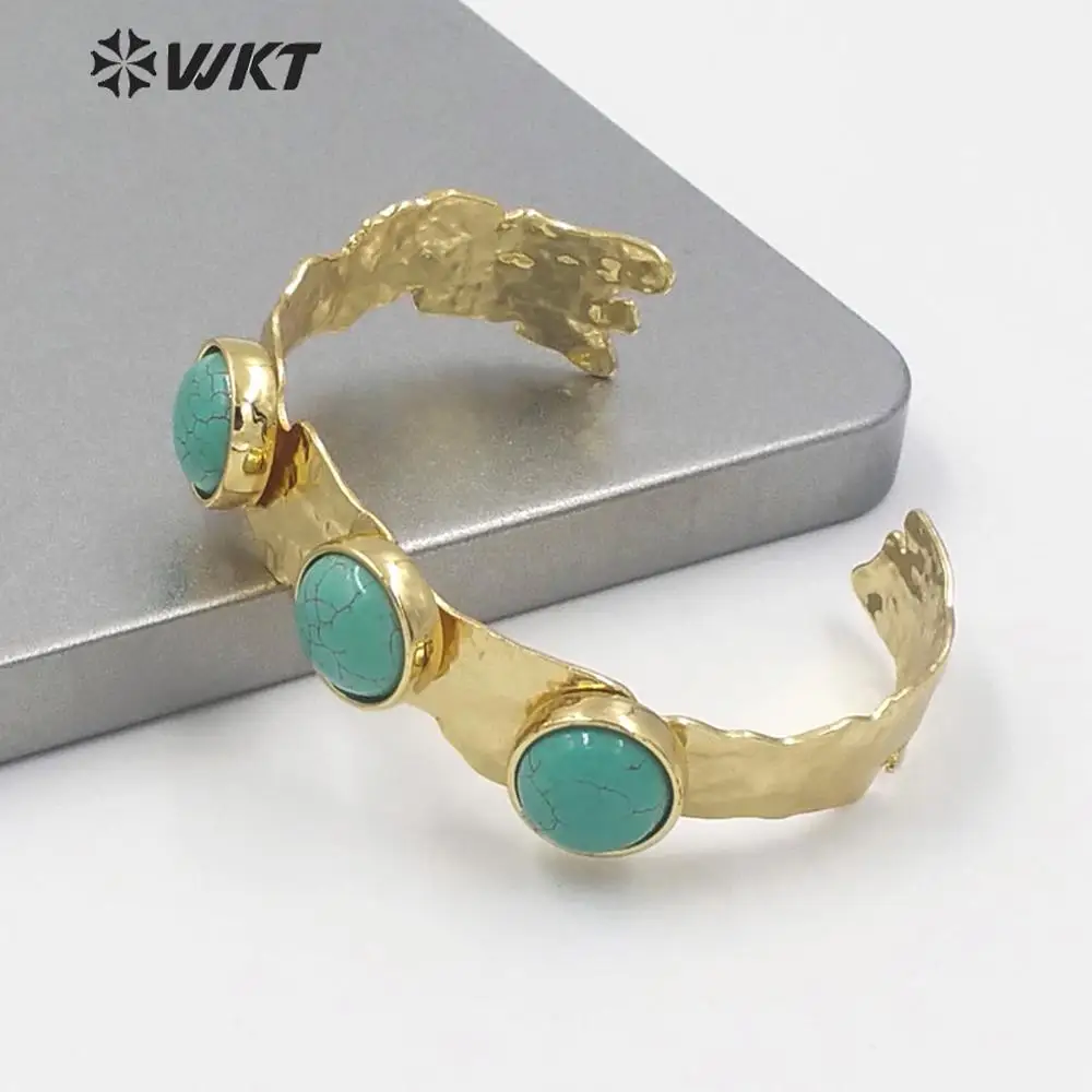 WT-B563 оптовая продажа WKT новый тройной каменный браслет-манжета женская мода