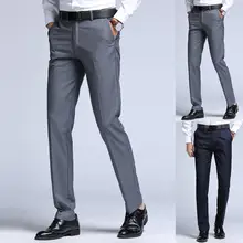 Modern Trousers Solid Color Comfortable Suit Partner  Pants   Modern Pants (4)