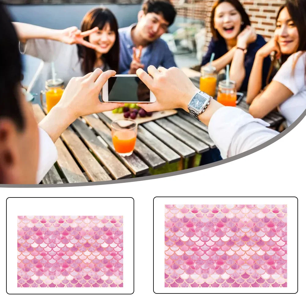 

Durable Glitter Scales Booth Party Decor Princess Baby Shower Photography Background Studio Reusable Rectangle Wedding Backdrop