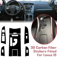 3d carbon fiber car interior center console color change molding sticker decals for lexus is300 is250 2006 2011