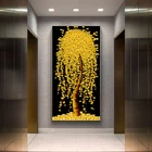 Современная Скандинавская живопись на холсте с изображением золотого дерева и богатых денег, настенные художественные плакаты, настенные картины для гостиной, домашний декор