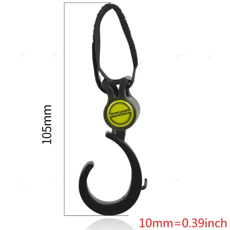 

W3JF Baby Stroller Hook Multifunctional 360 Basket Strap Bag Hanger Grip Accessories