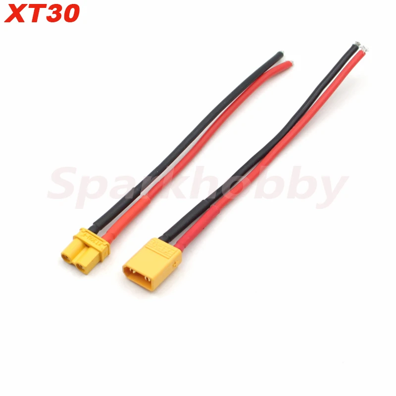 Штекерный разъем Sparkhobby XT60 XT30 T силиконовый провод 14/18AWG 100 мм 5 шт. | Игрушки и хобби
