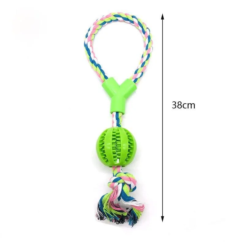 

Pet Toy Dog Y Tennis Multi-color Cotton Rope Toy Tooth Bite Toy Teeth Cleaning Plastic Toy Pet Products for Dog Puppy Stuff