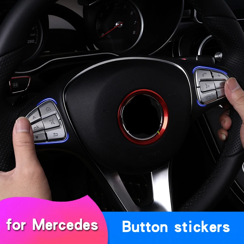 Наклейки для автомобиля Mercedes Benz модифицированные накладки на руль салона GLC X253 CLA