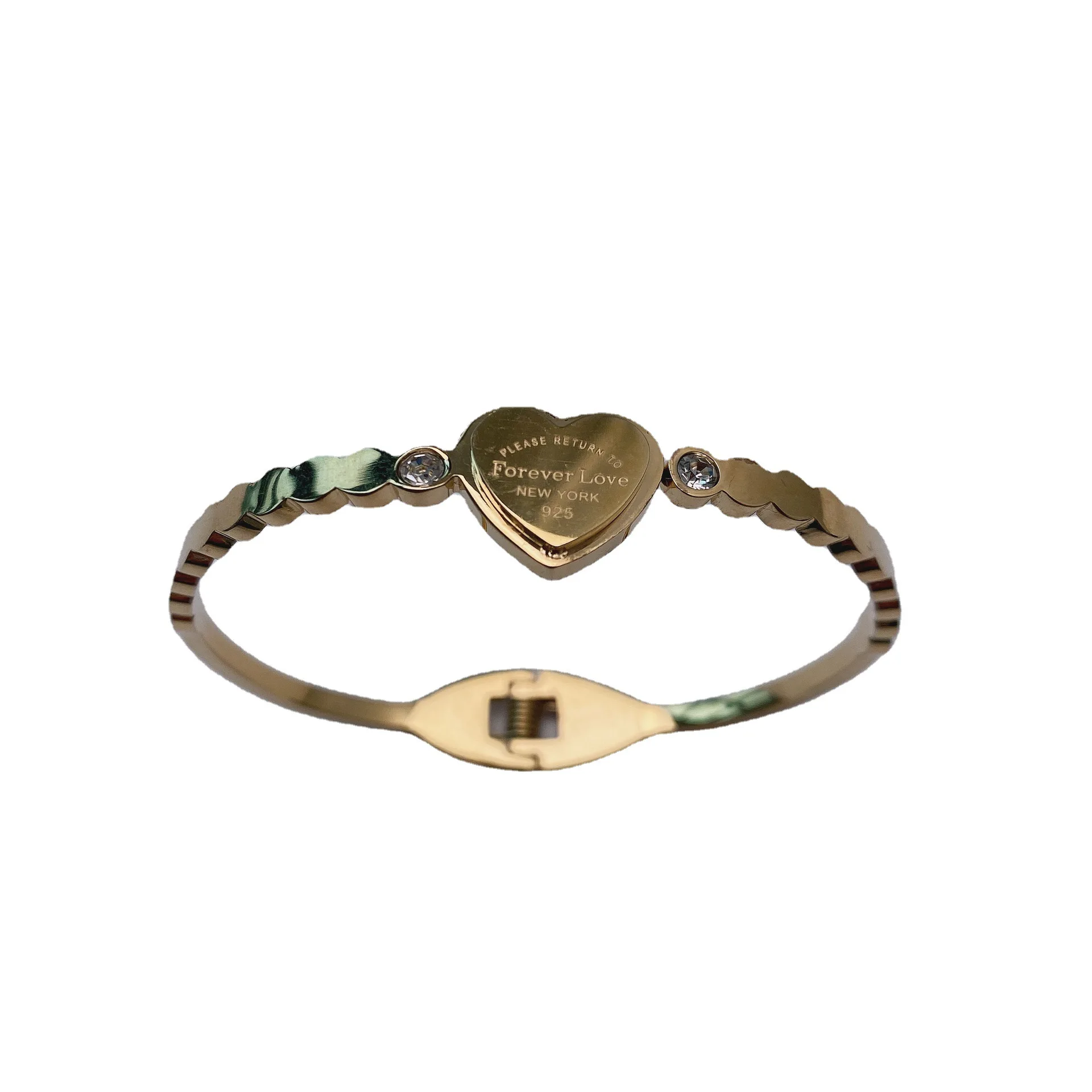 

2021 new titanium steel color preserving Bracelet personalized heart-shaped Bracelet letter fashion simple Bracelet temperament