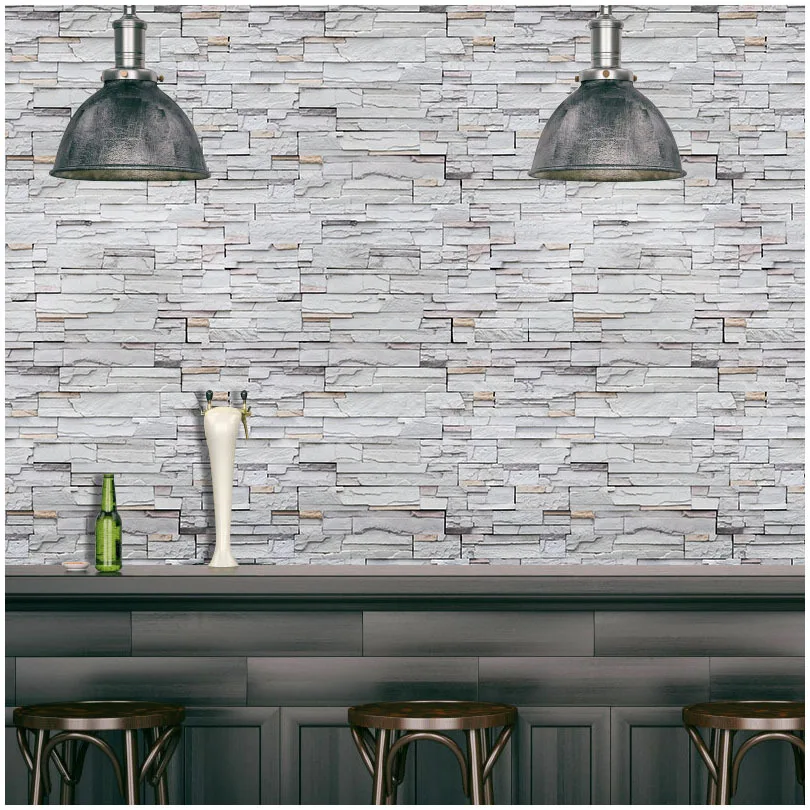Style N 3D красные кирпичные обои для гостиной, спальни, кухни, ТВ-фона, художественная Настенная ПВХ Съемная самоклеящаяся настенная бумага, домашний декор - Цвет: Style N