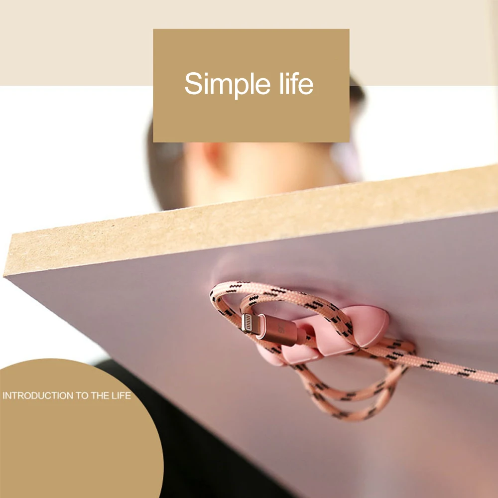 2 Pcs 2019 Cute Cable Fixed Storage Headphone Headset Wire Wrap Cord Winder Organizer Collector Silica | Дом и сад