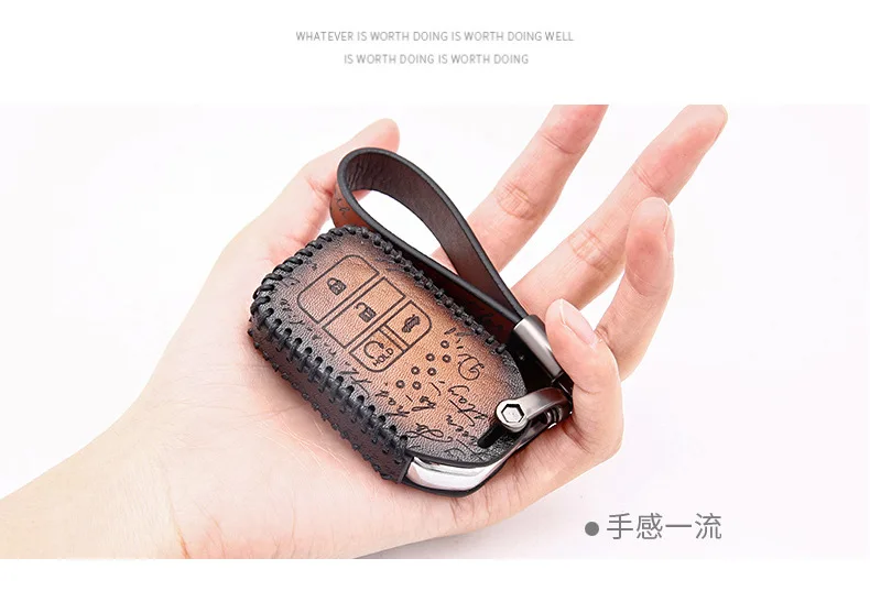 Чехол для автомобильного ключа из натуральной кожи защитный чехол HONDA Civic Accord Fit Hrv