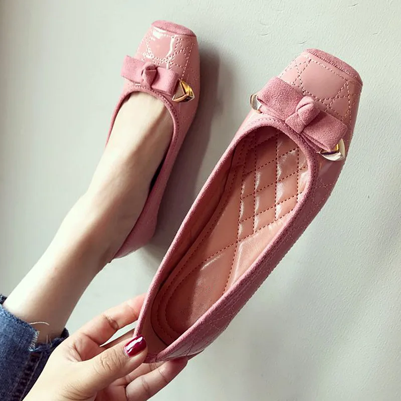 Туфли женские однотонные из лакированной кожи Повседневная модная обувь с