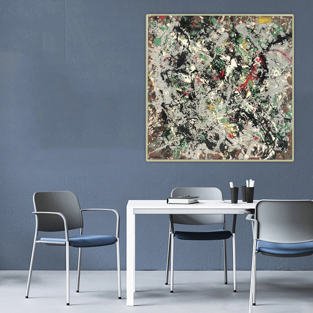 

Jackson Pollock Модульная картина «номер 12,1950», принты, холст, картина маслом, Куадрос, настенное искусство, для дома, офиса, комнаты, фон, постер, под...