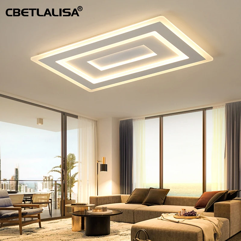 современные светодиодные потолочные светильники для гостиной