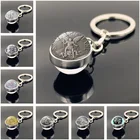 Брелок для ключей Archangel St.Michael, крылья ангела, защита меня, Святого щит, Иисус, двухсторонний стеклянный шар, брелок для ключей, подарок для талисмана