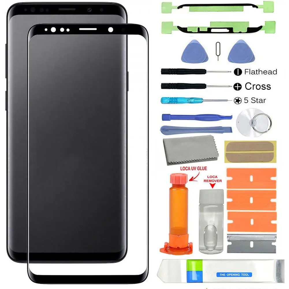Замена переднего стекла с УФ клеем для Samsung Galaxy S9 G960/S9 Plus G965|Сенсорные панели