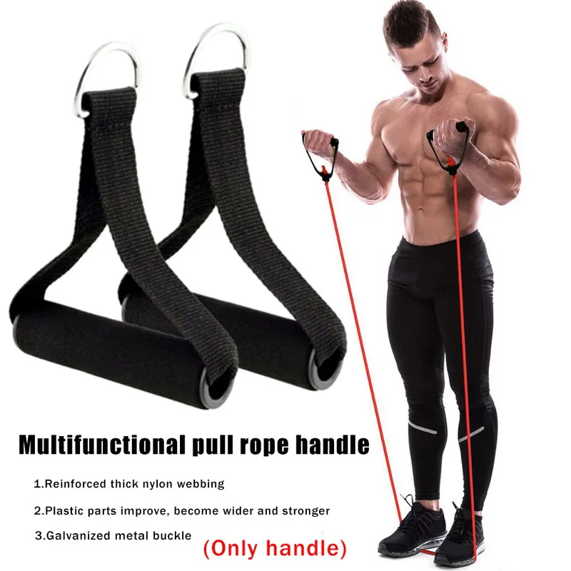 Черная 1 пара натяжных ручек Эспандеры сменные поролоновые ленты для фитнеса