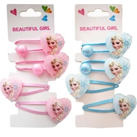 disney frozen princess aisha hair accessories rubber band hair tie metal bb clip shiny onion pink resin girl gift