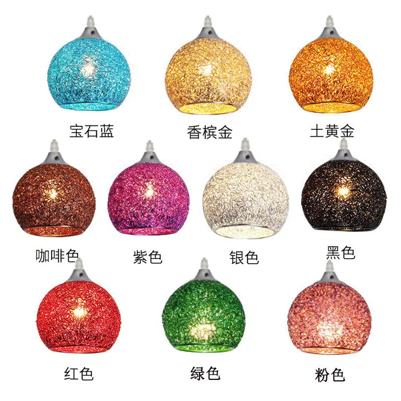 

Modern Ceiling Lamp Wrought Aluminum Pendant Lights Vintage Bar Lighting Kitchen Office Led Colorful Metal Light Fixtures