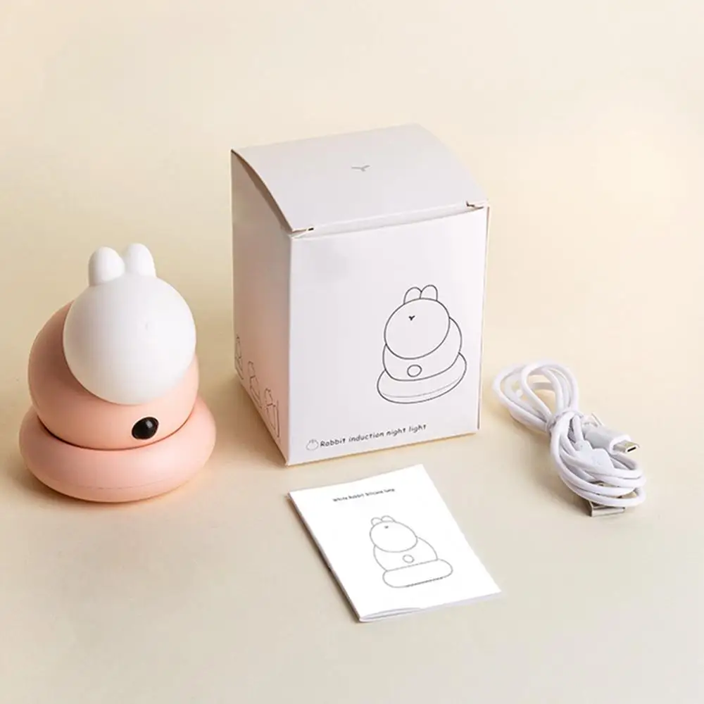 

Silicone Night Light Infrared Human Body Sensing Bedroom Lamp for Children Novelty USB Charging Magnetic Night Lamp Soft Light