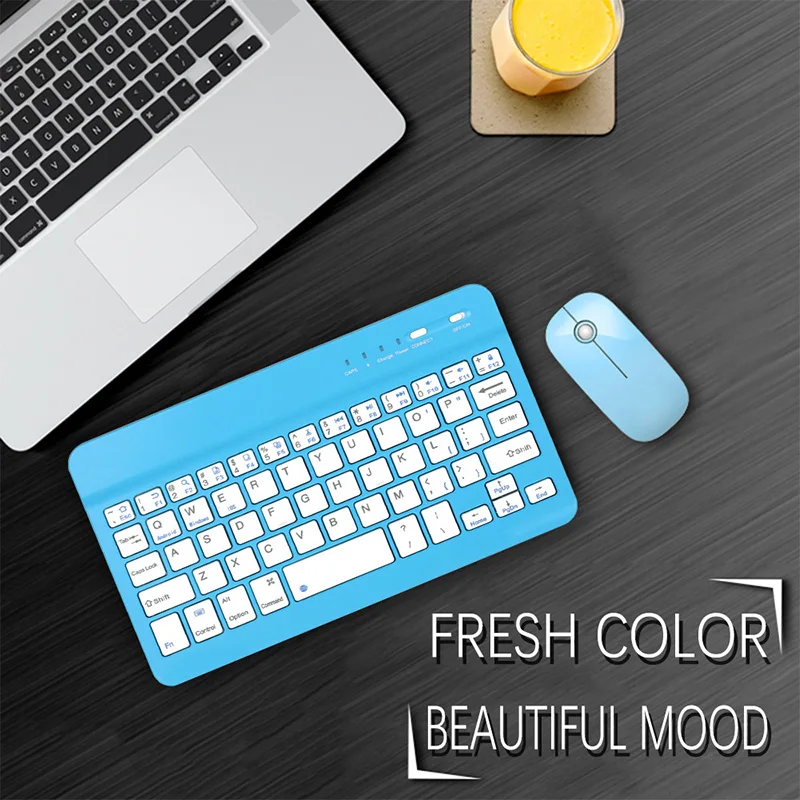 Asunflower Мини Беспроводная Bluetooth клавиатура с тачпадом для Ipad Apple Mac ноутбук 9 7 дюйма