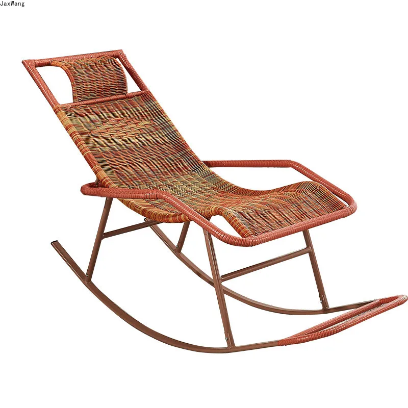 Simple Living Room Chair Backrest Armchair Rocking Wicker Plastic Rattan Lounge Chairs House Furniture | Мебель