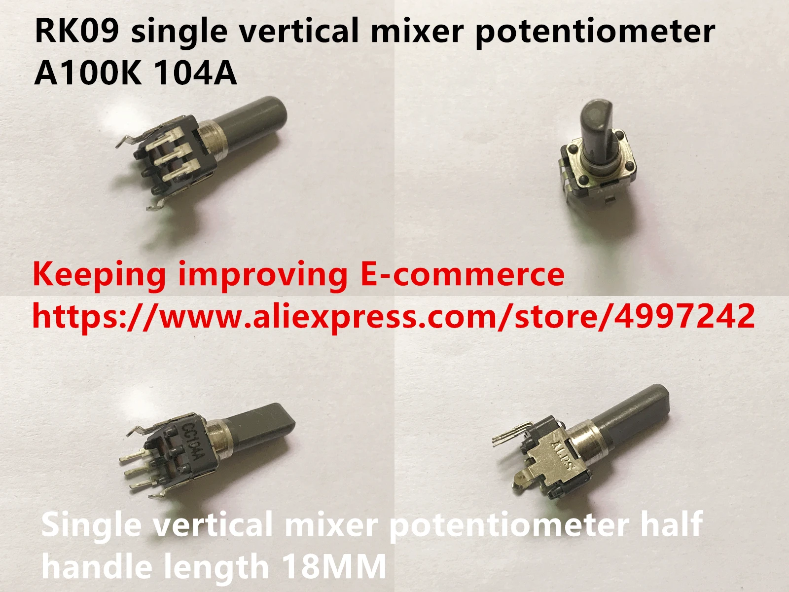 Оригинальная Новинка 100% RK09 A100K одинарная Вертикальная фоторукоятка длиной 18 мм
