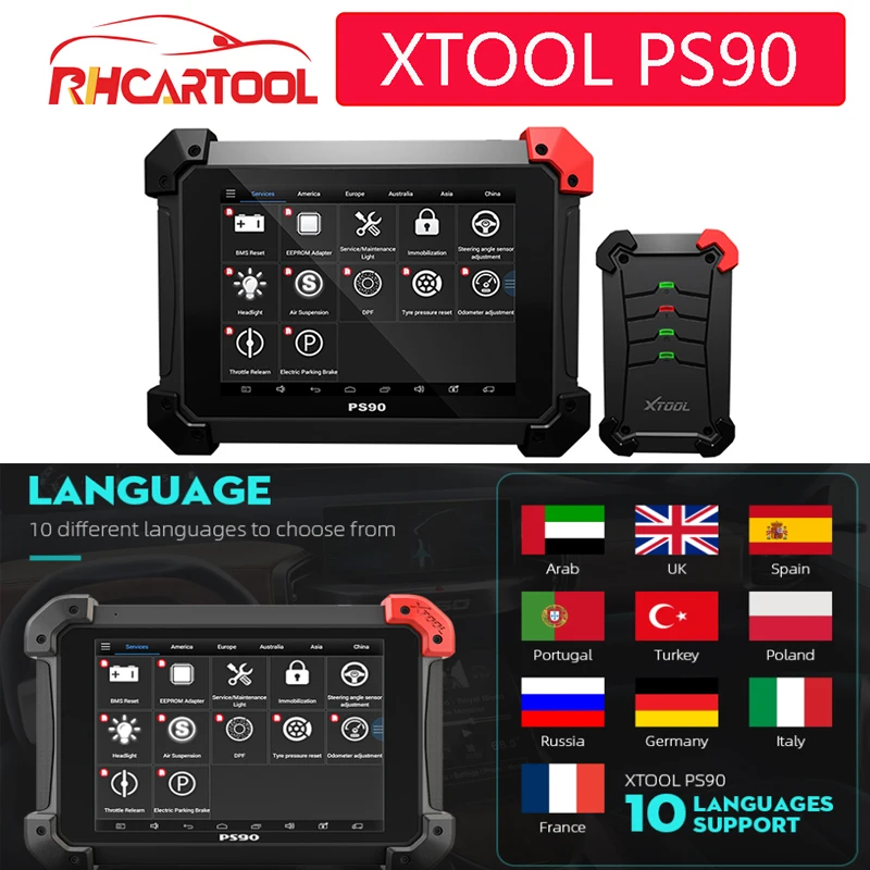 XTOOL PS90 X100PAD2 X100PAD PRO OBD2 автомобильный диагностический инструмент с ключевым