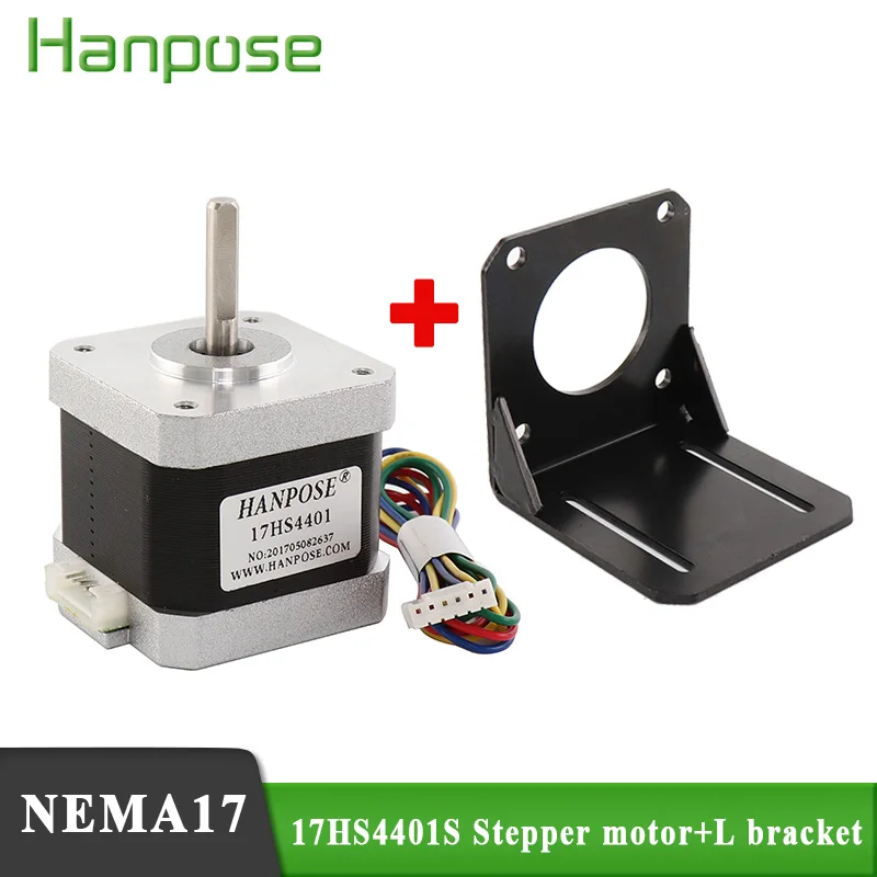 4 проводной шаговый двигатель Nema17 42BYGH 1 7a (17HS4401) с монтажным кронштейном NEMA 17|motor for