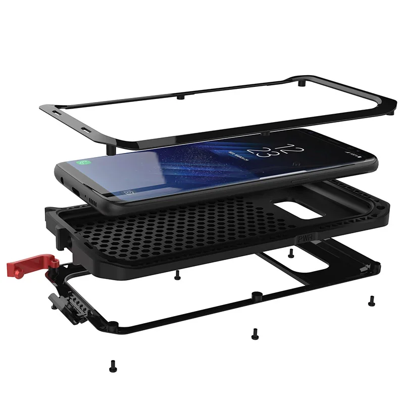 Металлический противоударный пылезащитный армированный чехол в стиле милитари