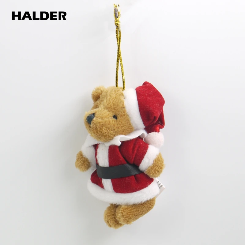 Плюшевый плюшевый мишка Санта Клаус ремешок плюшевые брелки набивные куклы