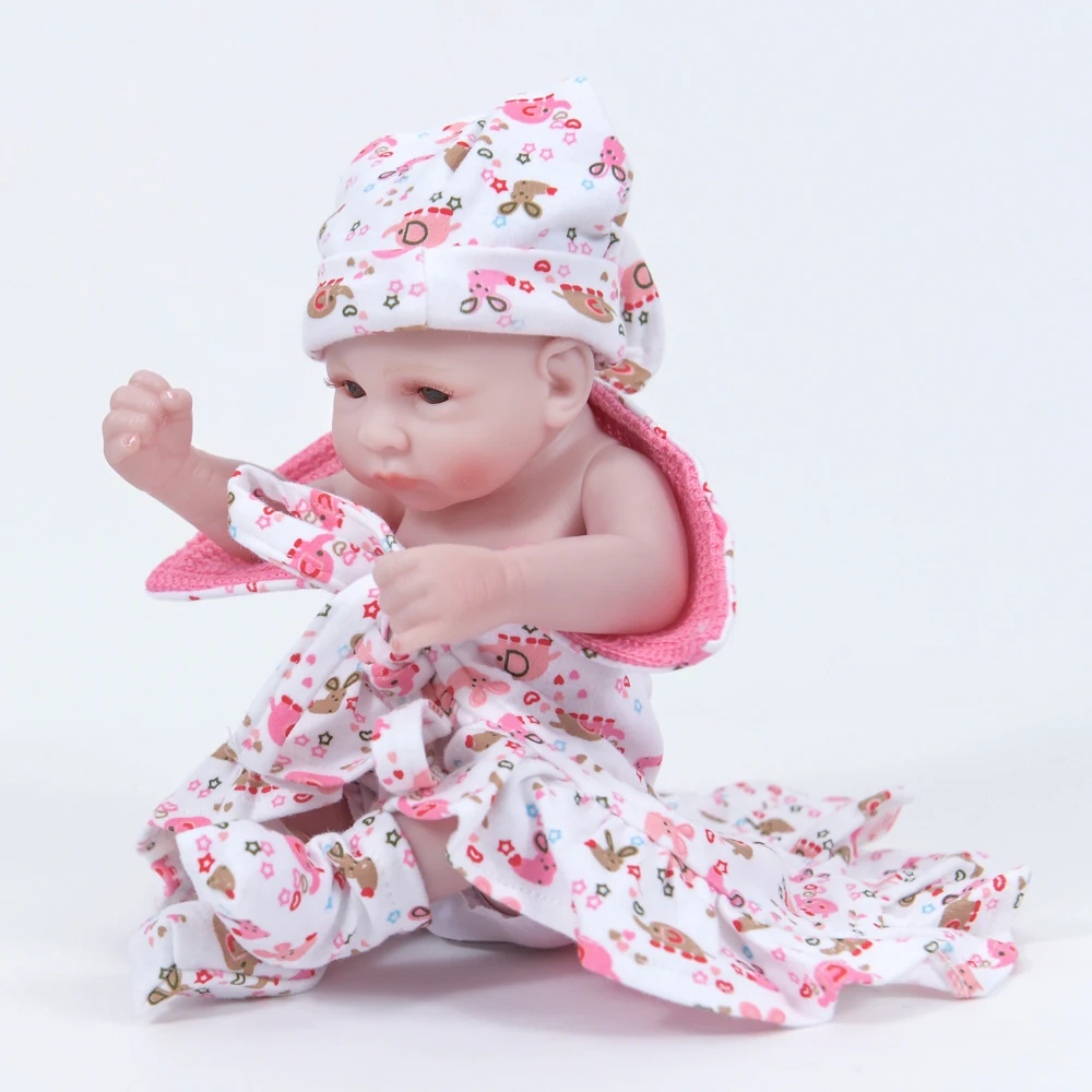 10&quot Tiny Lovely Doll Lifelike Bebe Reborn Baby Dolls 25CM Full Silicone Vinyl Newborn Babies Toy Kids Birthday Christmas Gifts | Игрушки