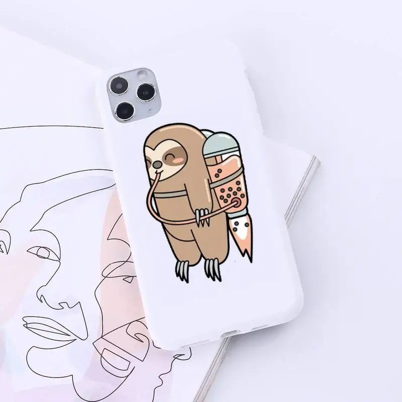

Sloth Cute cute cartoon Animal luxury Phone Case coque Candy Color for iPhone 6 7 8 11 12 s mini pro X XS XR MAX Plus