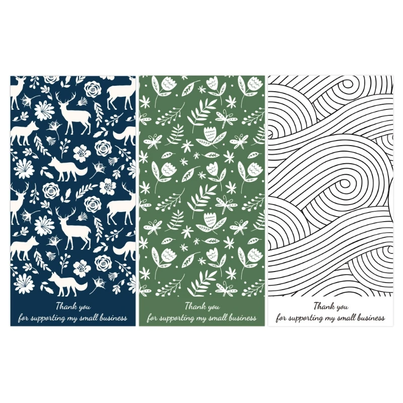 

Thank You Stickers Rectangle Labels for business Packaging, Gift Wrapping 50 Pcs D7WC