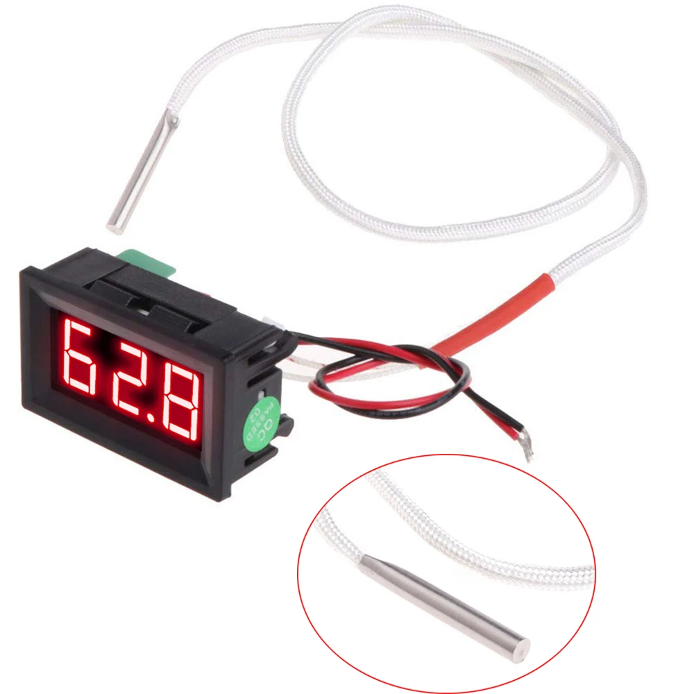 K-type R06 Red XH-B310 цифрового дисплея СИД пробки Термометр 12V измеритель температуры k-типа M6 регулятор температуры с термопарным тестер-30~ 800 градусов термограф - Цвет: K-type R06 Red
