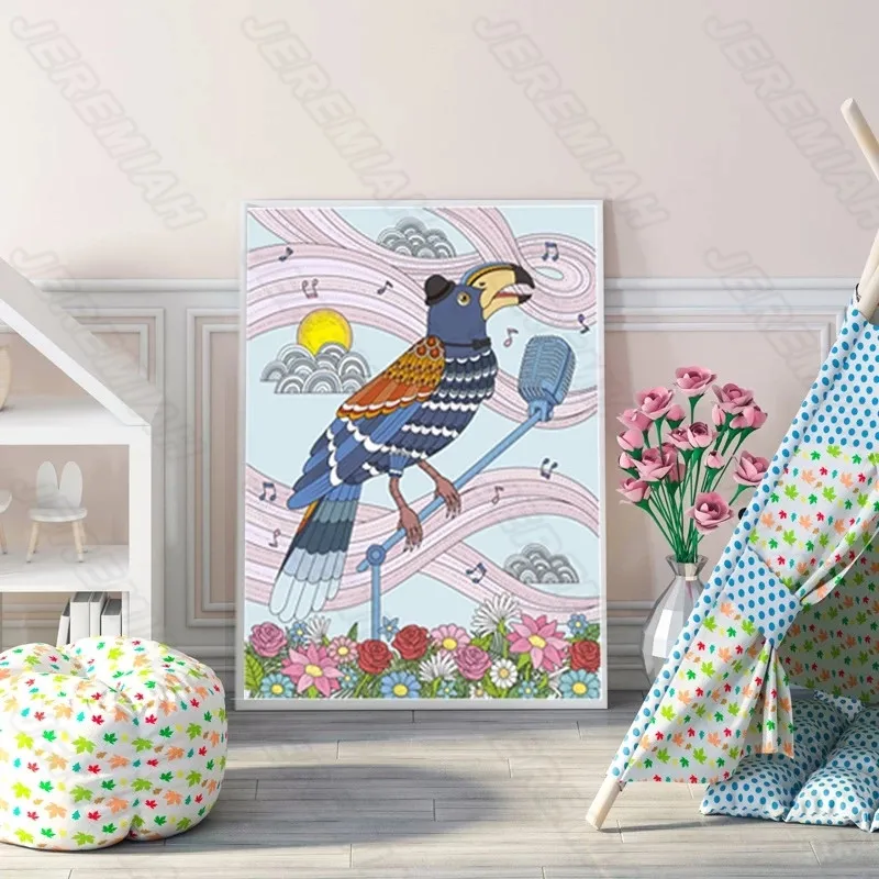 

Alpaca Squirrel Hedgehog Animal Poster Nordic Style Waterproof Ink Canvas Print Painting Modern Bedroom Wall Sticker
