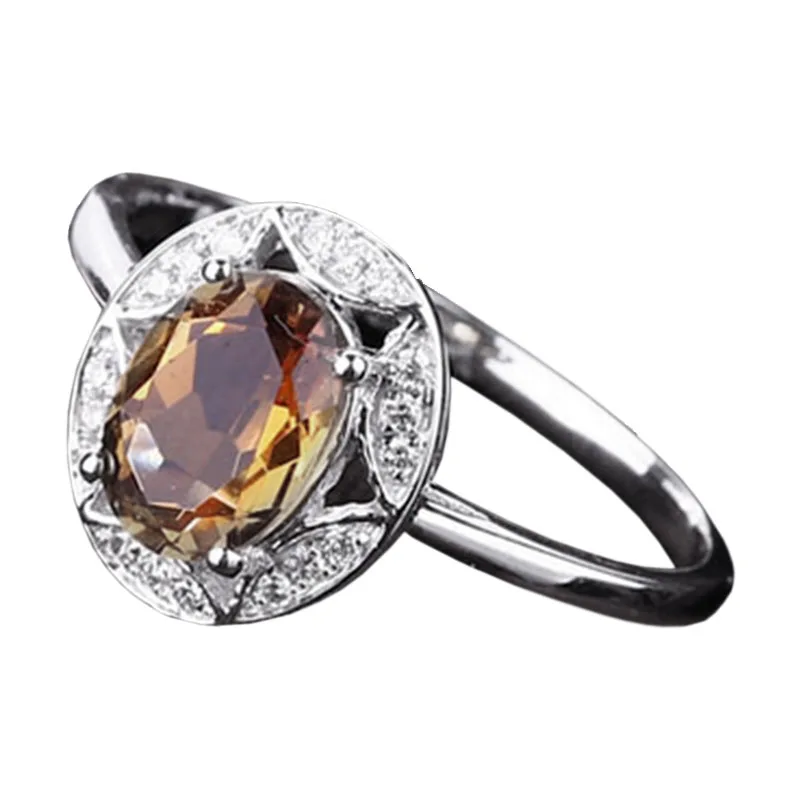 

Женское кольцо с овальным камнем BAIHE, ювелирное изделие из стерлингового серебра 925 пробы с полукреплением, 5*6 мм