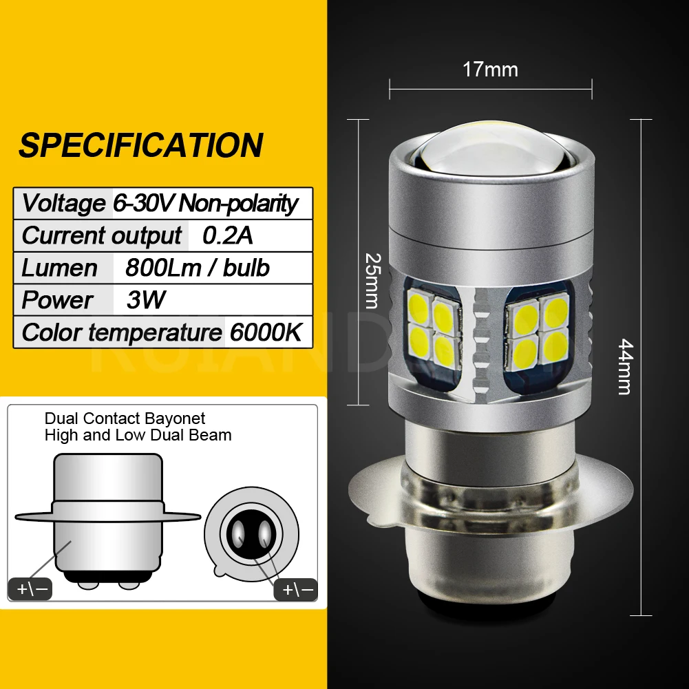 Рисунок 3 - Лампа светодиодная для мотоциклетных фар H6M P15D