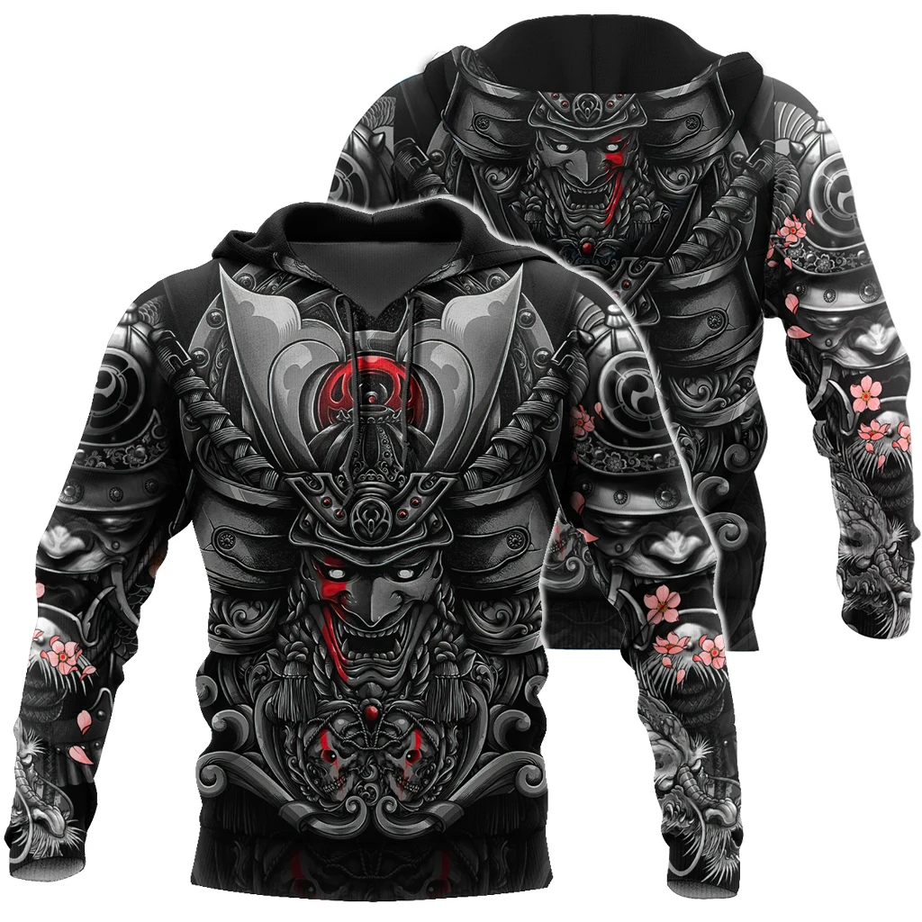 

Dark Plstar Samurai Oni Mask Tattoo 3D Printed Autumn Fashion Men Hoodie Unisex Hooded Sweatshirt Street Casual Jacket Tracksuit