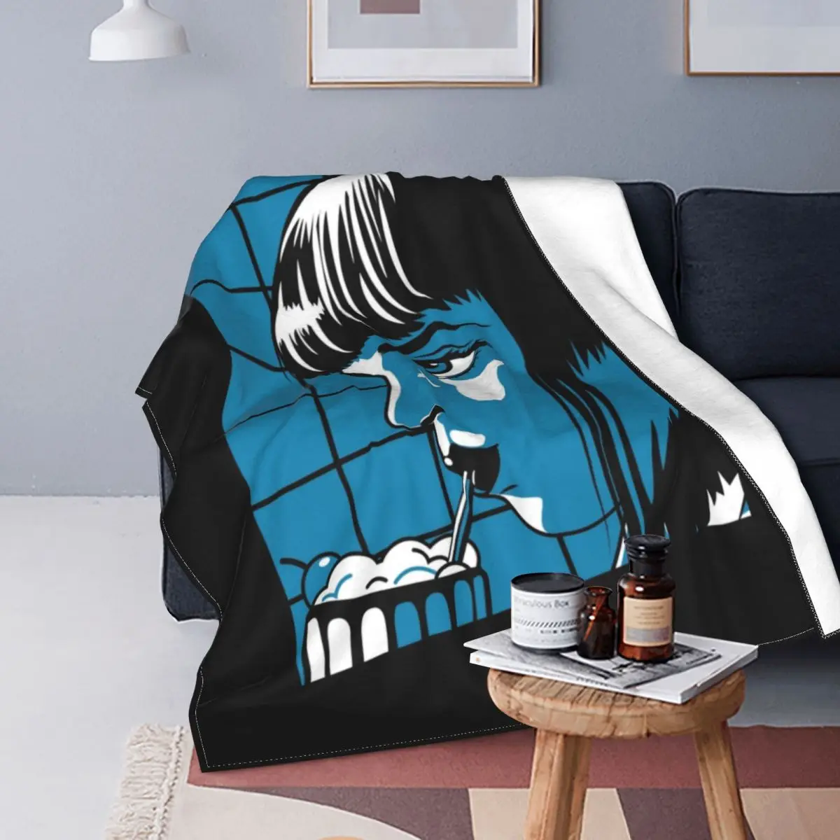 

Pulp Fiction Mia Wallace Movie Blanket Cover Fleece Super Soft Throw Blanket for Bedding Couch Bedspread